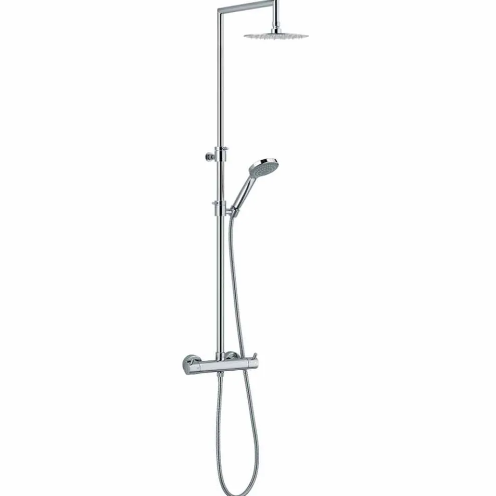 Duschsäule mit integriertem Umsteller aus verchromtem Messing Made in Italy - Griso