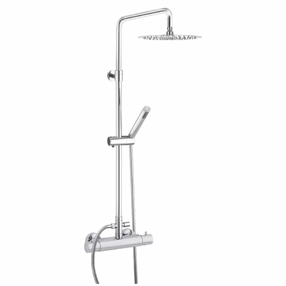 Duschsäule mit ultradünnem Duschkopf aus Stahl Made in Italy - Studio