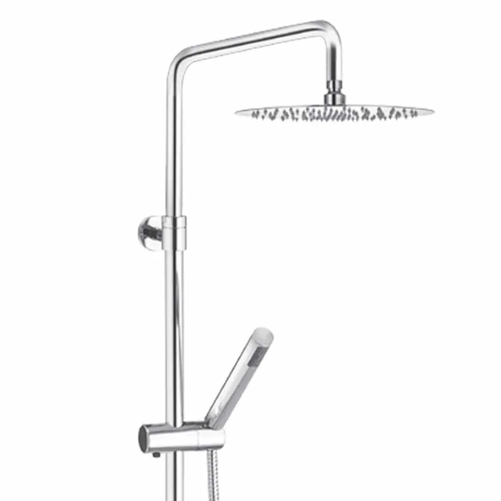 Duschsäule mit ultradünnem Duschkopf aus Stahl Made in Italy - Studio