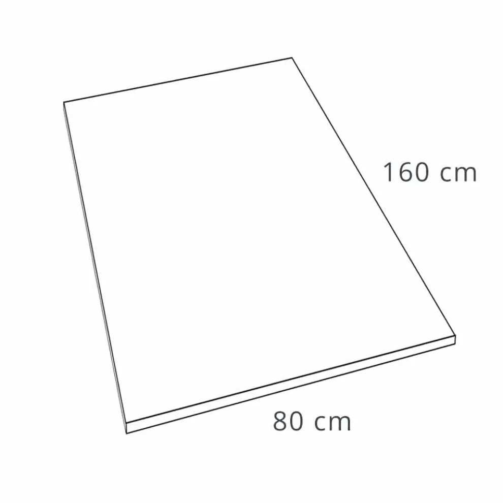 Duschwanne 160x80 cm aus weißem Harz mit Ablauf und Abdeckung - Estimo
