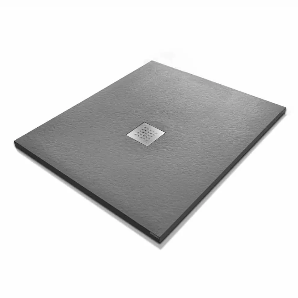 Duschwanne 100x80 in Resin Stone Effect Finish Modernes Design - Domio