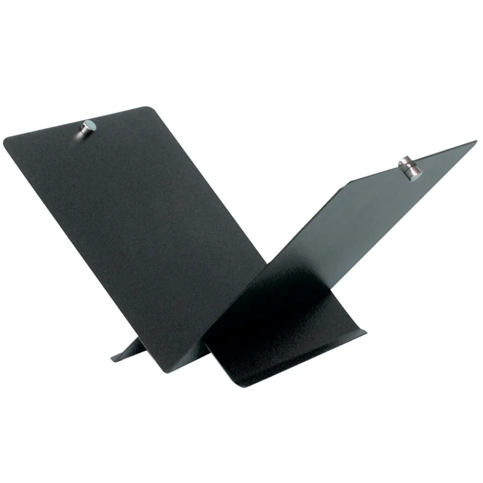 Holzhalter in Form eines offenen Buches aus Metall oder Stahl, hergestellt in Italien – Falco