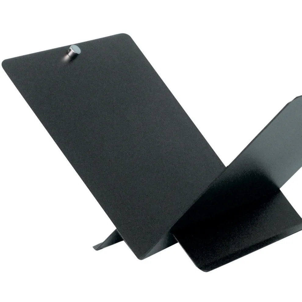 Holzhalter in Form eines offenen Buches aus Metall oder Stahl, hergestellt in Italien – Falco