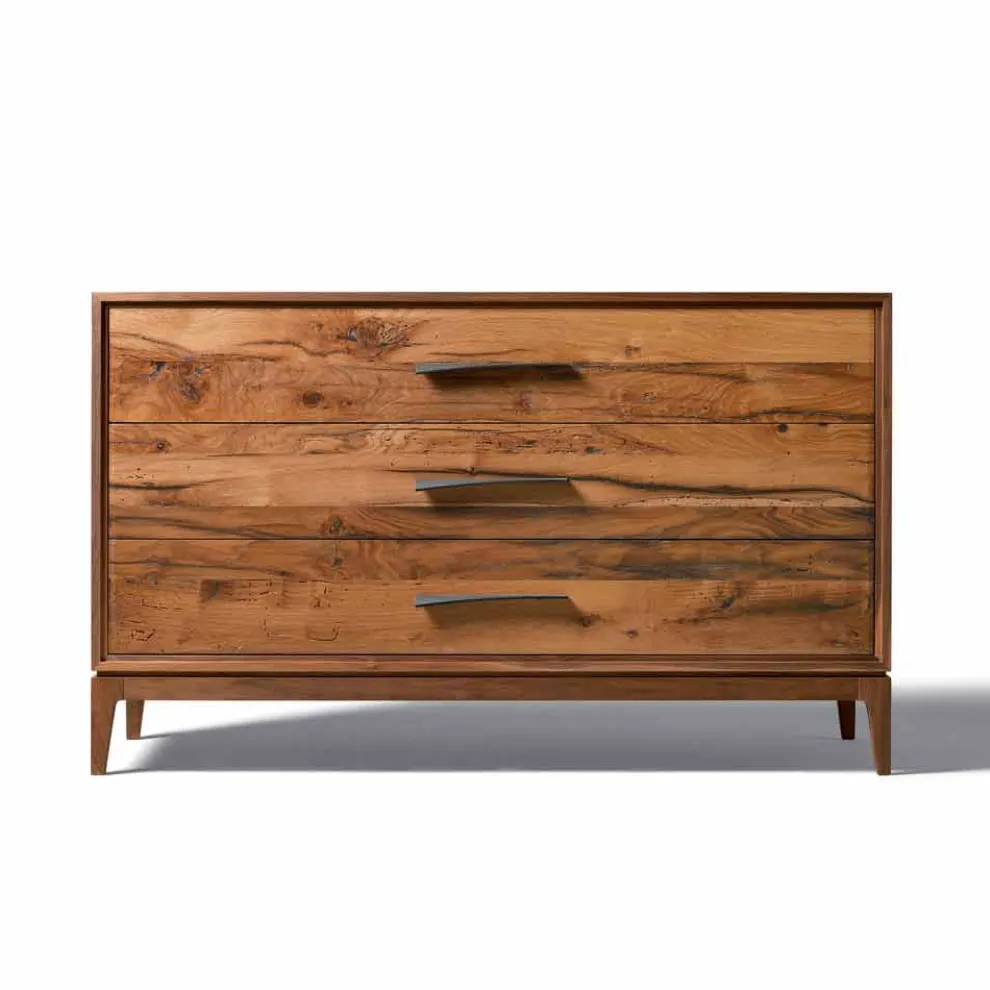 Kommode mit 3 Schubladen in modernem Design, L131xP55xH80cm Sandro