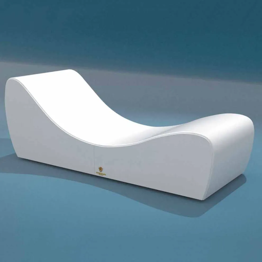 Relax Sonnenliege aus Kunstleder weiss made in Italy