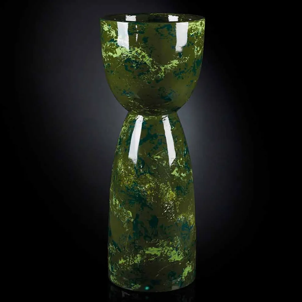 Hohe Vase aus Polyethylen mit Marmor- oder Bruyère-Finish Made in Italy - Renata