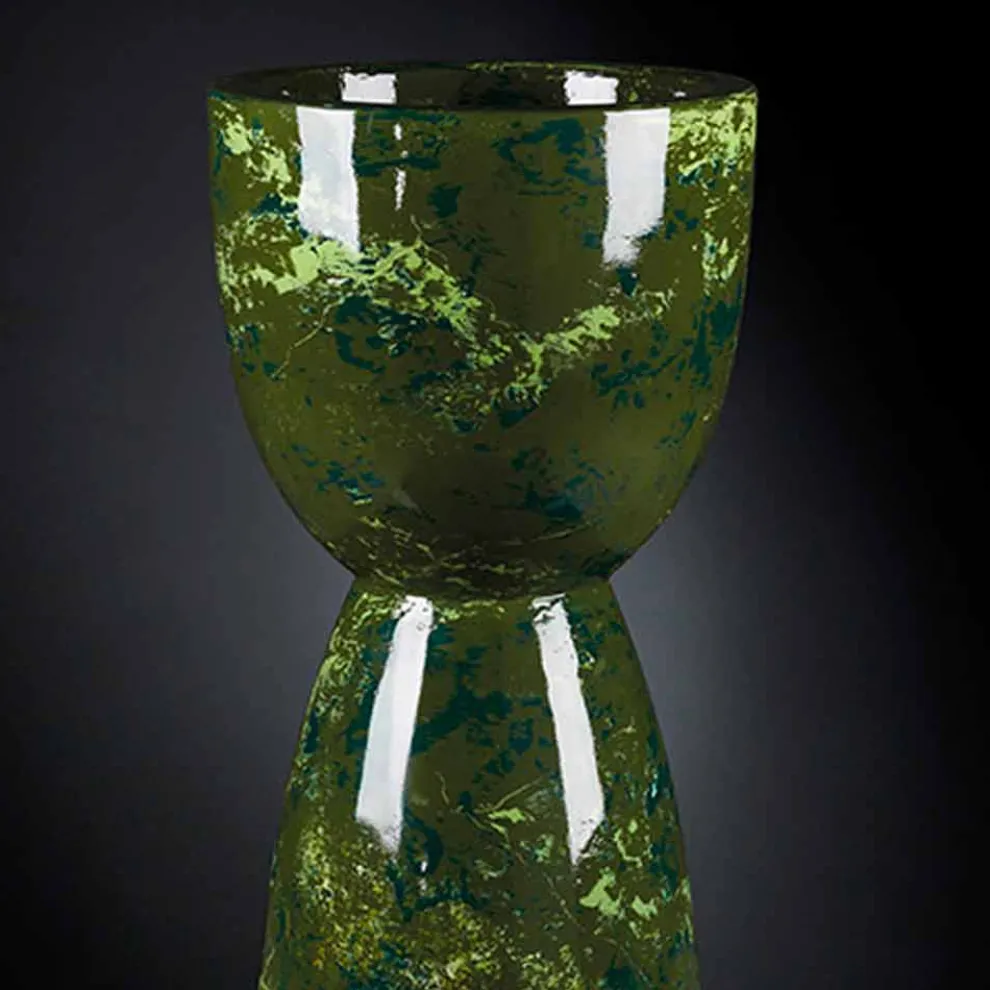 Hohe Vase aus Polyethylen mit Marmor- oder Bruyère-Finish Made in Italy - Renata