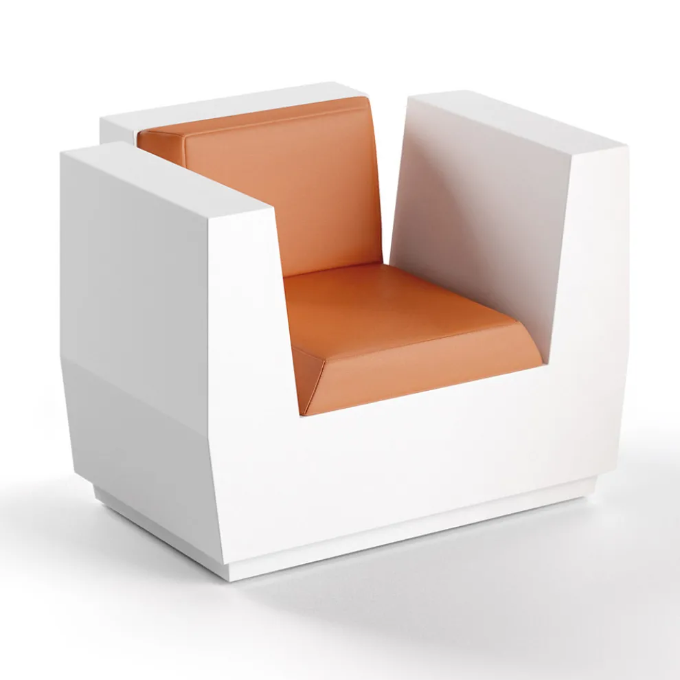 Outdoor-Sessel aus Polyethylen mit Kissen Made in Italy - Chiabotto