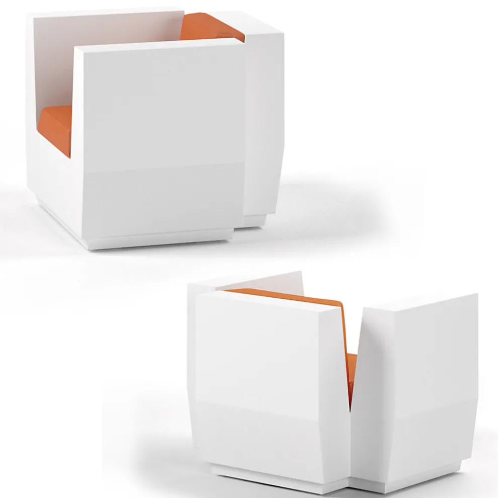 Outdoor-Sessel aus Polyethylen mit Kissen Made in Italy - Chiabotto