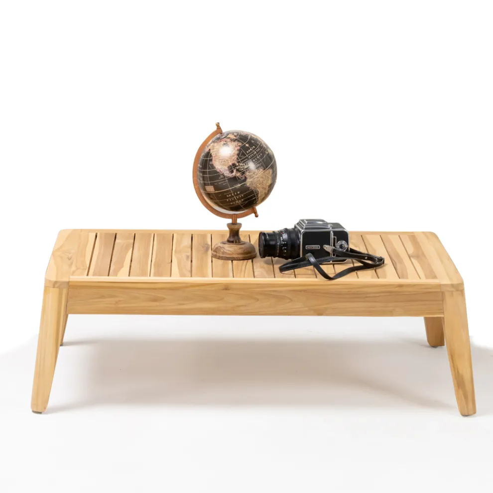 Outdoor-Couchtisch aus natürlichem Teakholz - Jhon