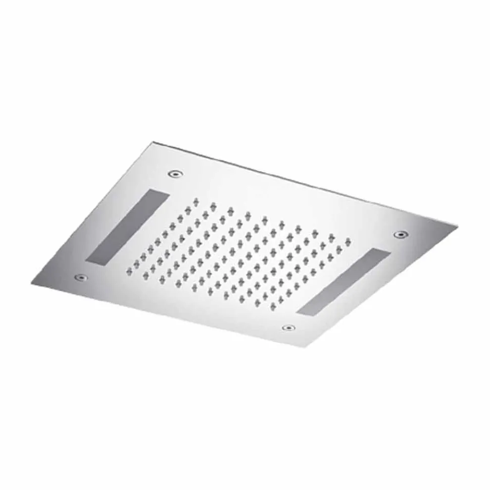 Edelstahl Single Jet Duschkopf mit LED-Farbtherapie Made in Italy - Sauron