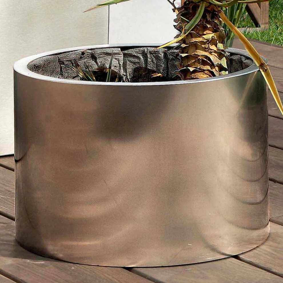 Gartenpflanzgefäß mit rundem oder rechteckigem Design aus Stahl Made in Italy - Philly