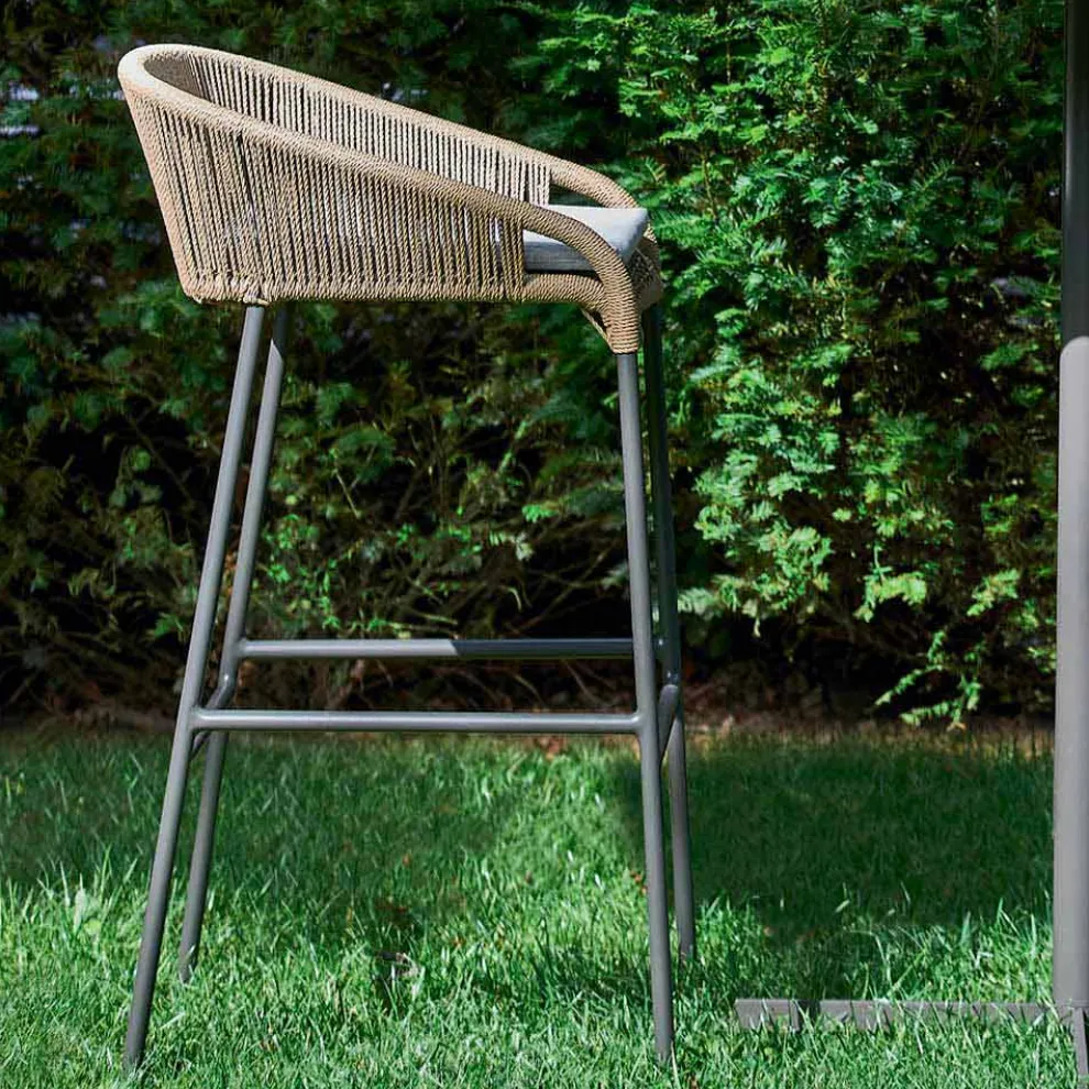 Sitzhocker handgeflechtet 2 Teile Varaschin