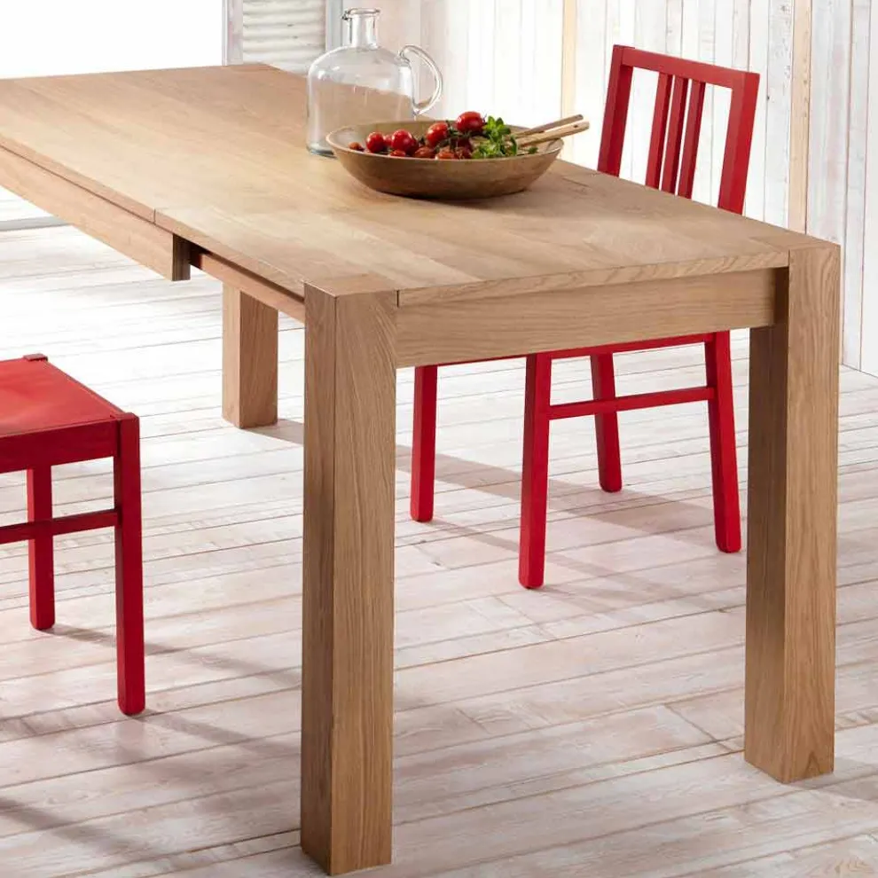 Eichenholz Esstisch verlängerbar Fedro, Made in Italy