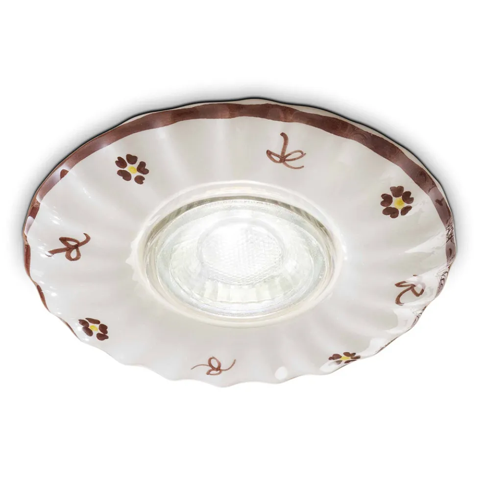 Einbaustrahler rund aus Keramik Ferroluce Pescara