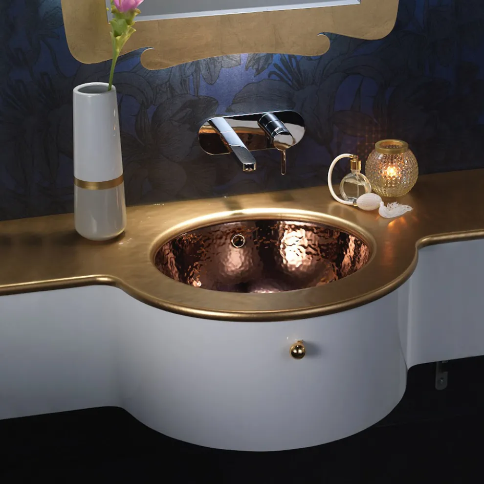 Einbauwaschbecken aus Schamotteton in 3 Ausführungen, hergestellt in Italien – Erioli