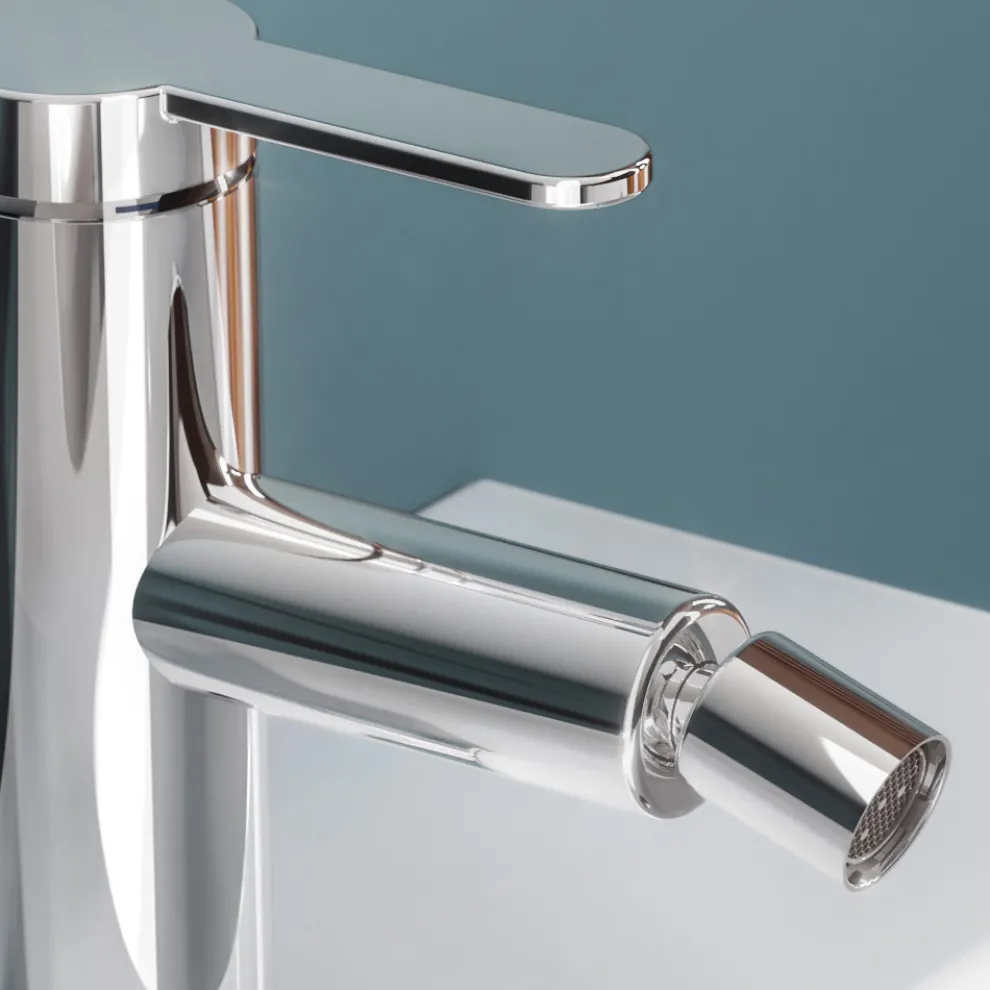 Einhebel-Bidetmischer mit flachem Design aus verchromtem Messing - Agenore