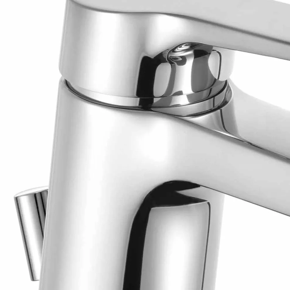 Einhebel-Waschtischmischer aus Chrommessing, Design - Clari