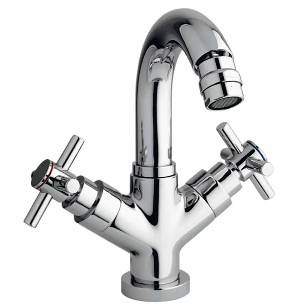 Einloch-Bidethahn mit Chrom-Messing-Abfluss Made in Italy - Zumbo