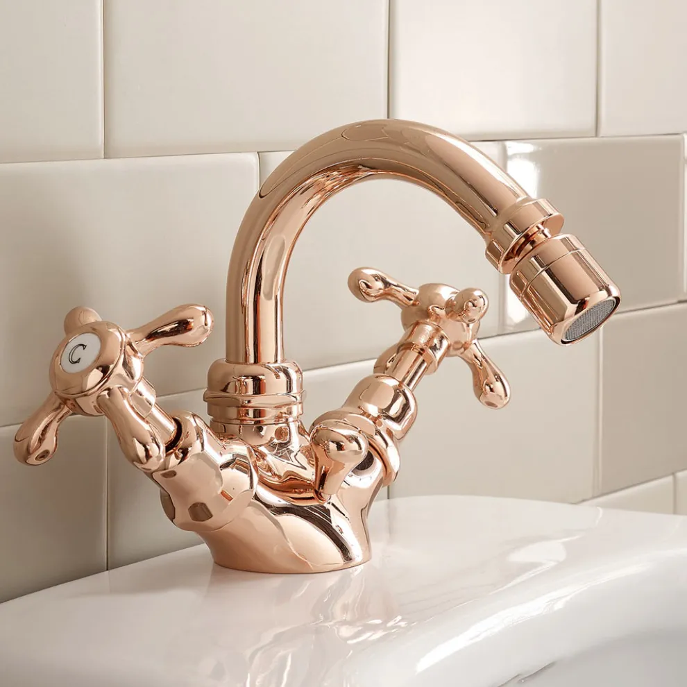 Einloch-Bidetmischer im Vintage-Design aus Messing Made in Italy - Klarisa