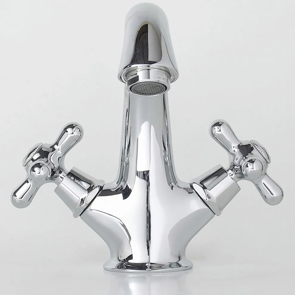 Einloch-Waschtischarmatur aus Messing mit Ablauf im klassischen Stil - Ercolina