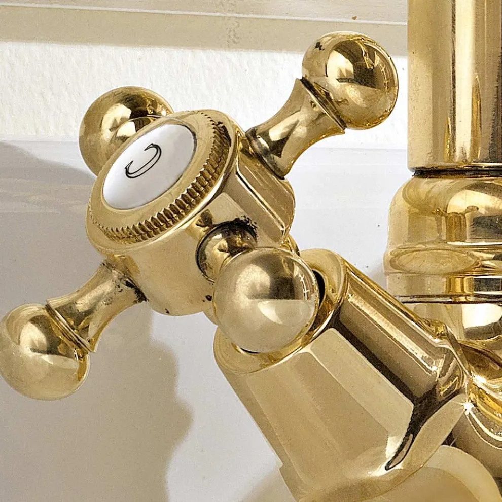 Einloch-Waschtischmischer im Vintage-Design aus Messing Made in Italy - Ursula