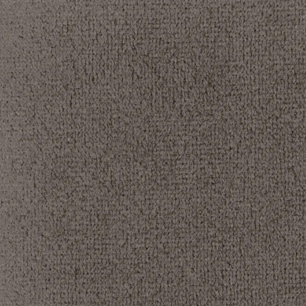 Eleganter Hocker aus farbigem gestepptem Samt und anthrazitfarbenem Metall - Scarat