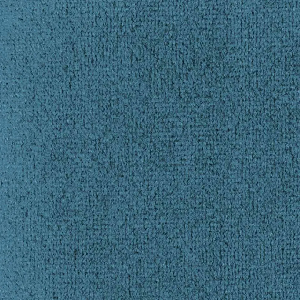 Eleganter Hocker aus farbigem gestepptem Samt und anthrazitfarbenem Metall - Scarat