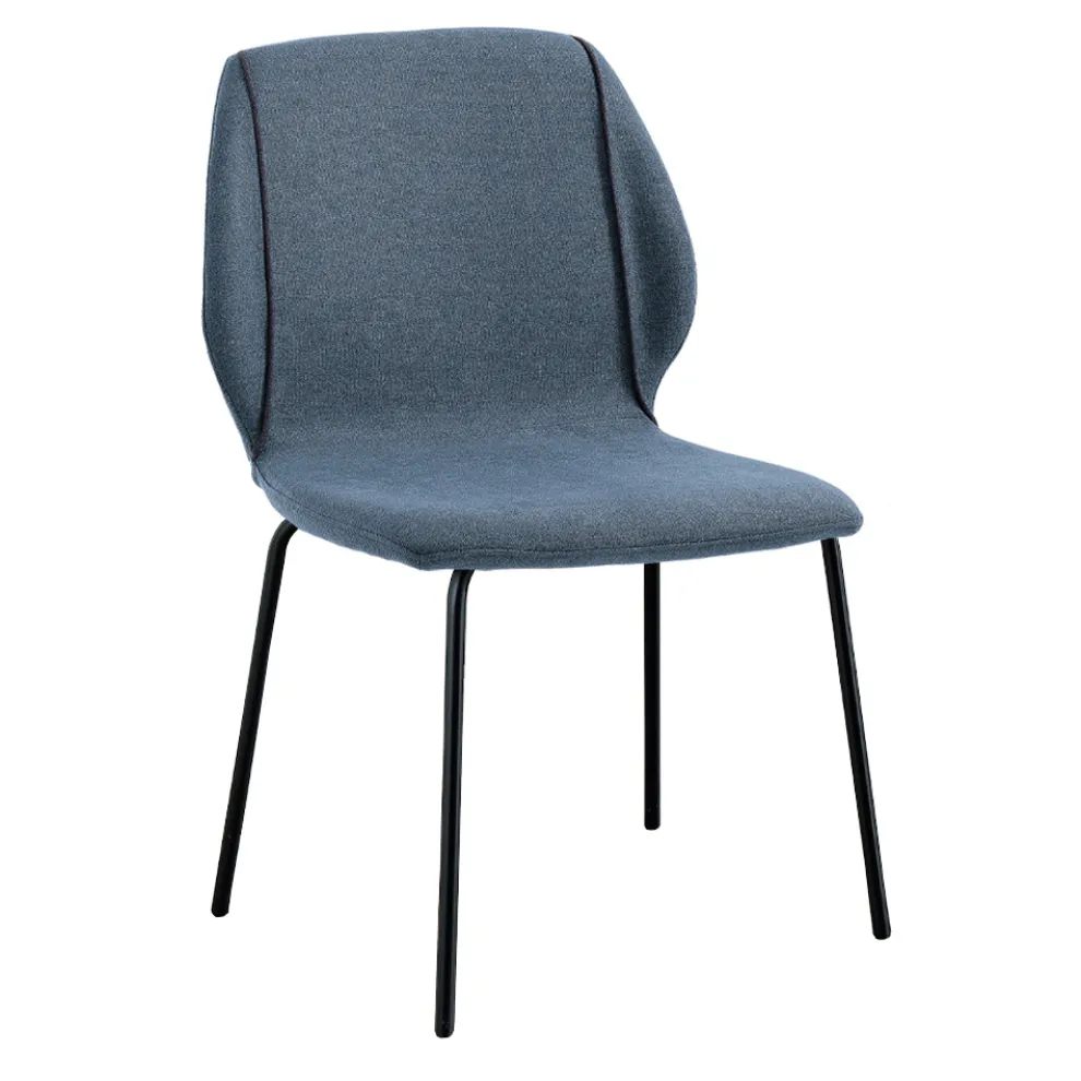 Eleganter Wohnzimmerstuhl im modernen Design aus Stoff mit Rand – Scarat