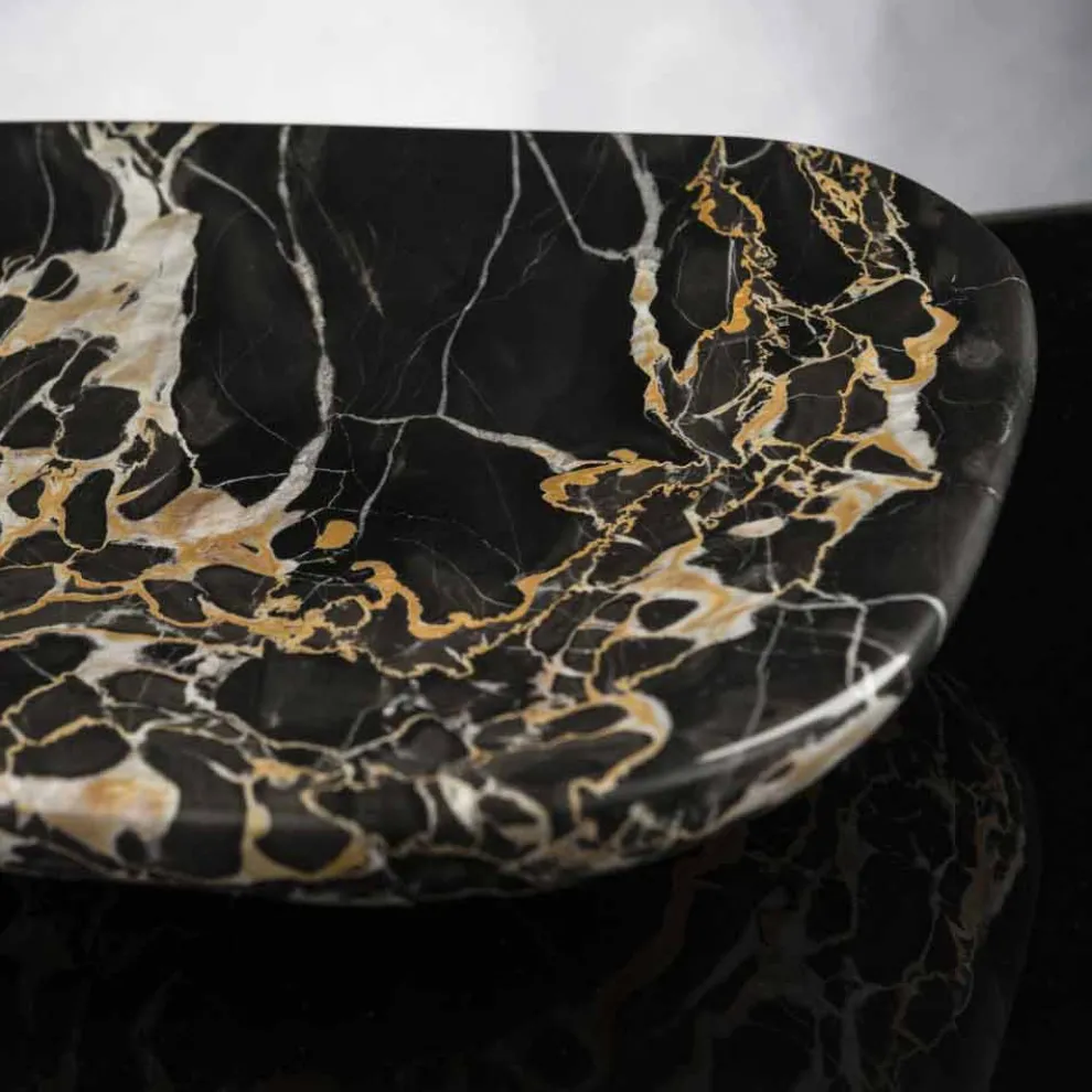 Elegantes Tablett aus Portoro Marmor Made in Italy - Ethereal