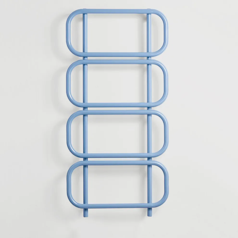 Elektrische Handtuchwärmerleiter aus farbigem Flachstahl Made in Italy - Kette