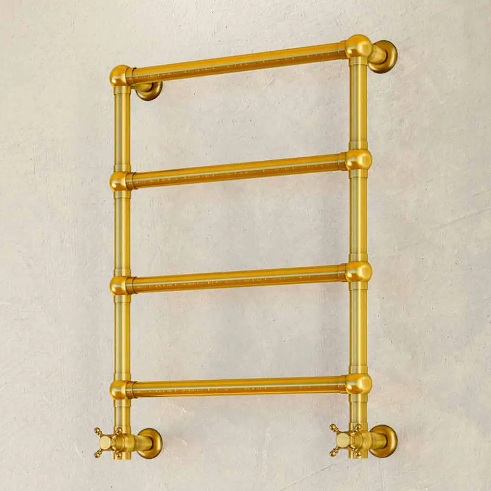 Elektrischer Designer-Handtuchwärmer Scirocco H Caterina Gold aus Messing