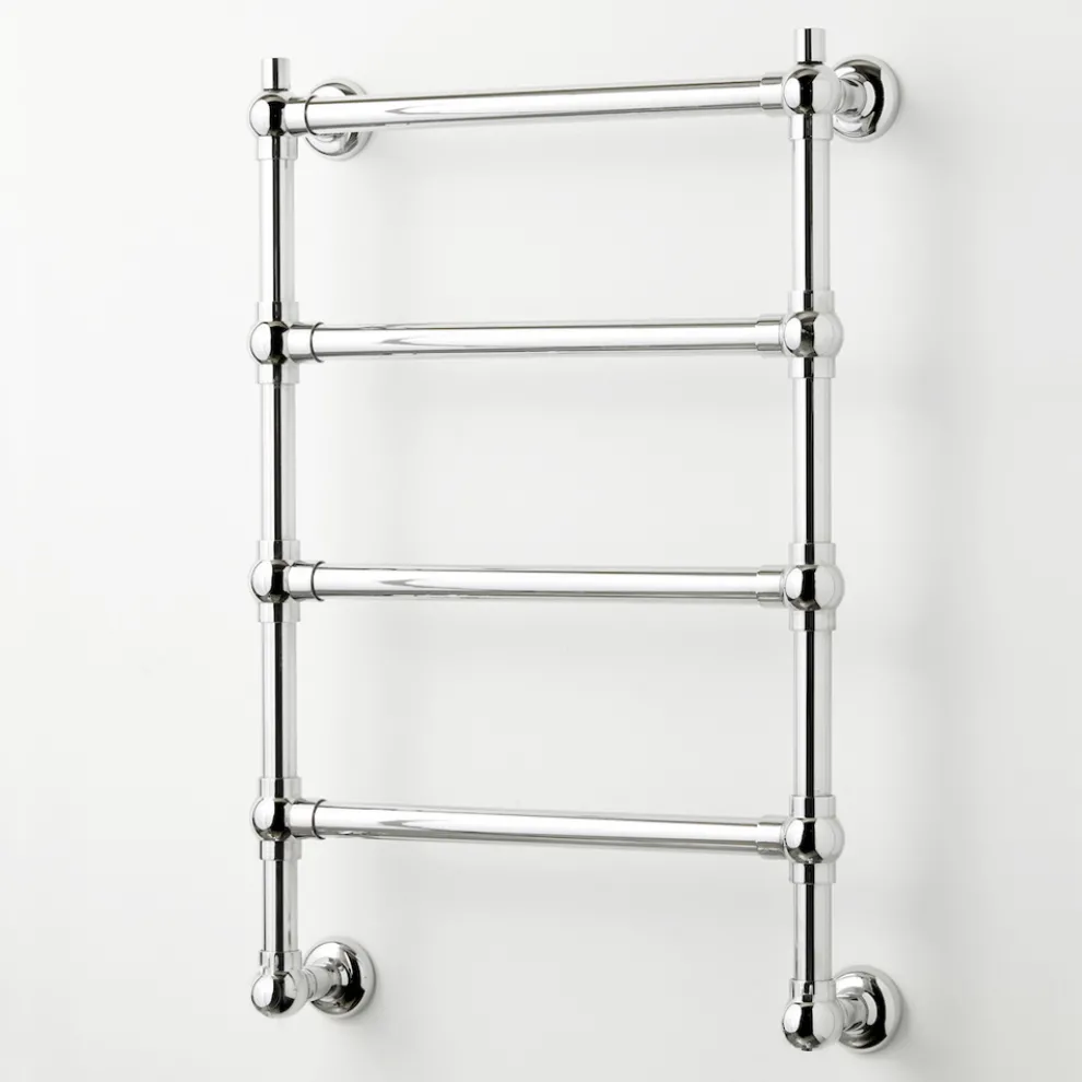 Elektrischer Handtuchwärmer für Badezimmer aus verchromtem Messing Made in Italy - Caterina