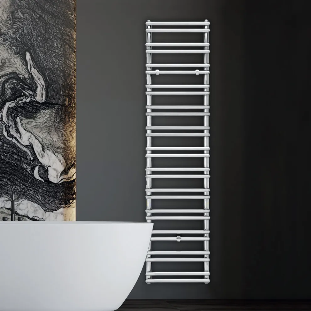 Elektrischer Handtuchwärmer mit horizontalen Elementen, hergestellt in Italien – Amaretti