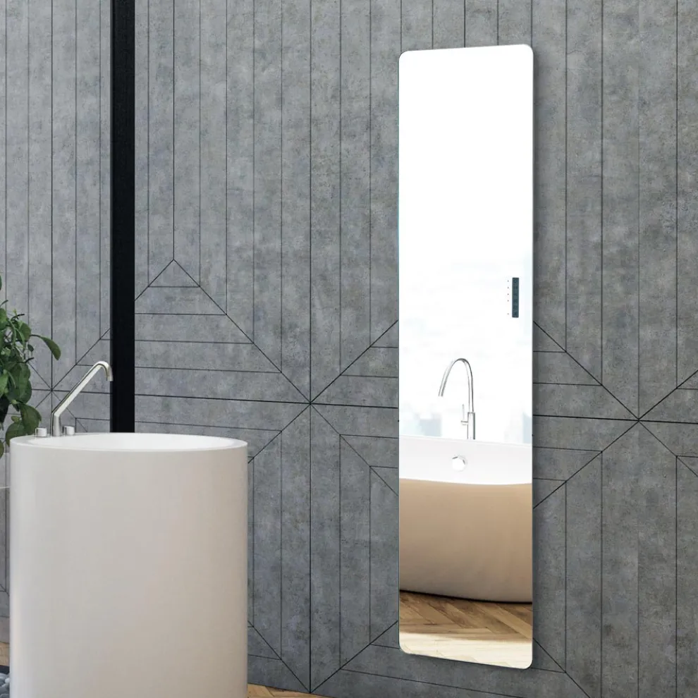 Elektrischer Heizkörper aus Glas und Aluminium, hergestellt in Italien – Glasur