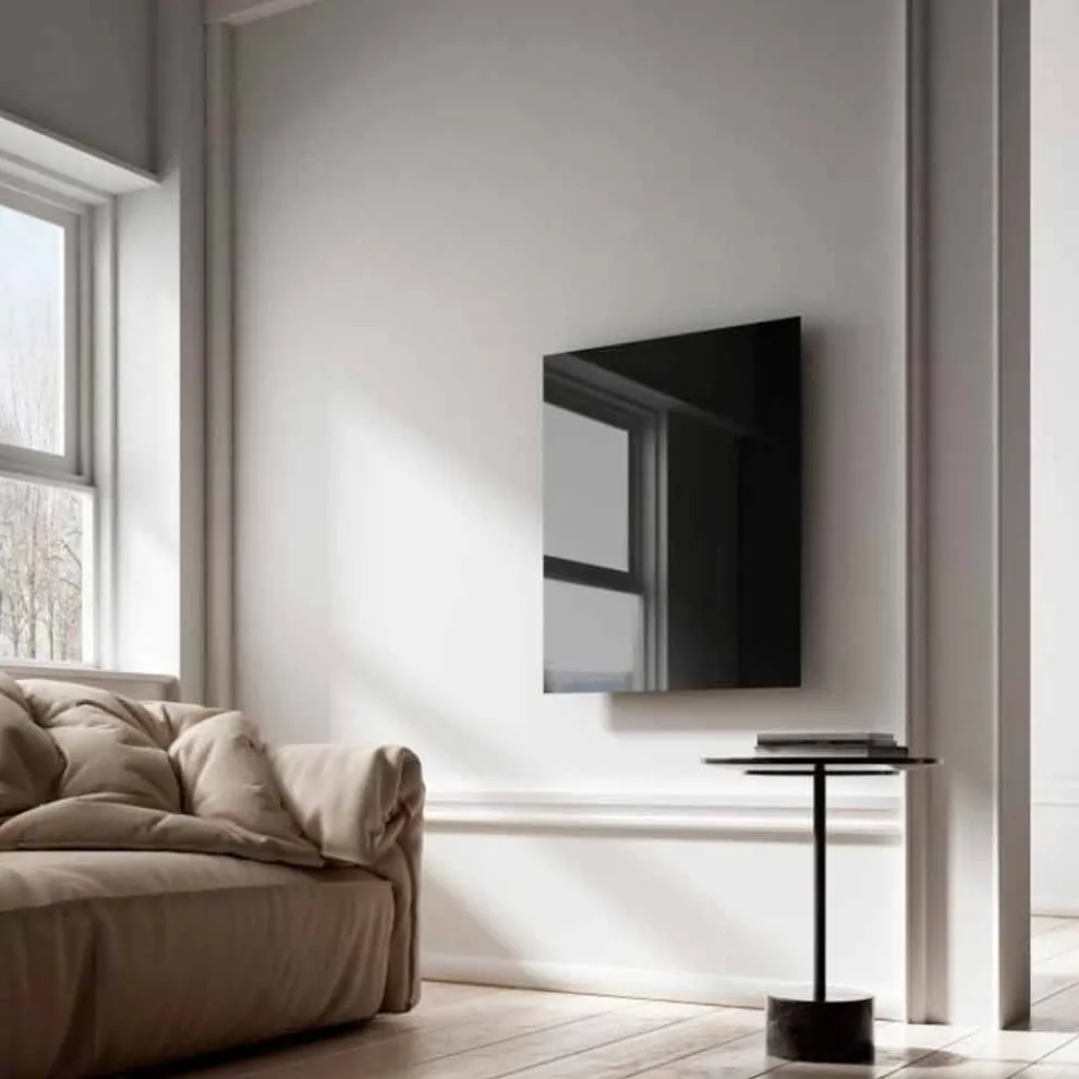 Elektrischer Infrarotstrahler in schwarzem Klarglas