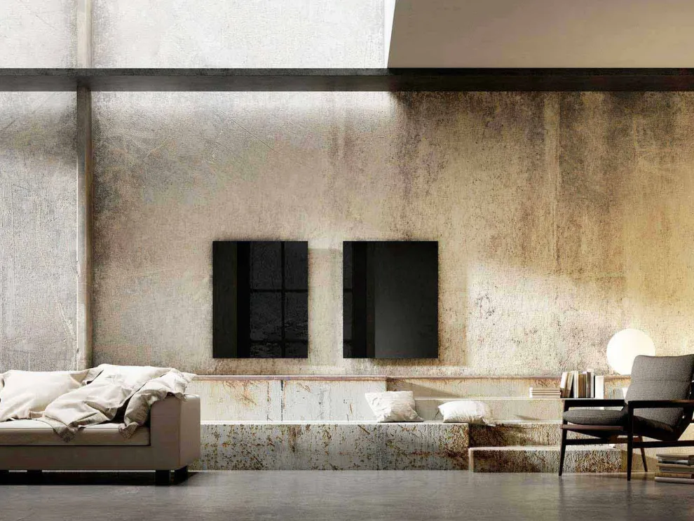 Elektrischer Infrarotstrahler in schwarzem Klarglas