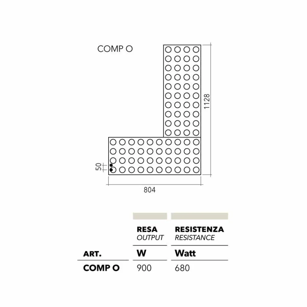 Elektroheizkörper Lego farbig in modernem Design Brick von Scirocco H