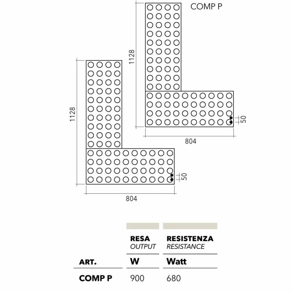 Elektroheizkörper Lego Brick Made in Italy von Scirocco H