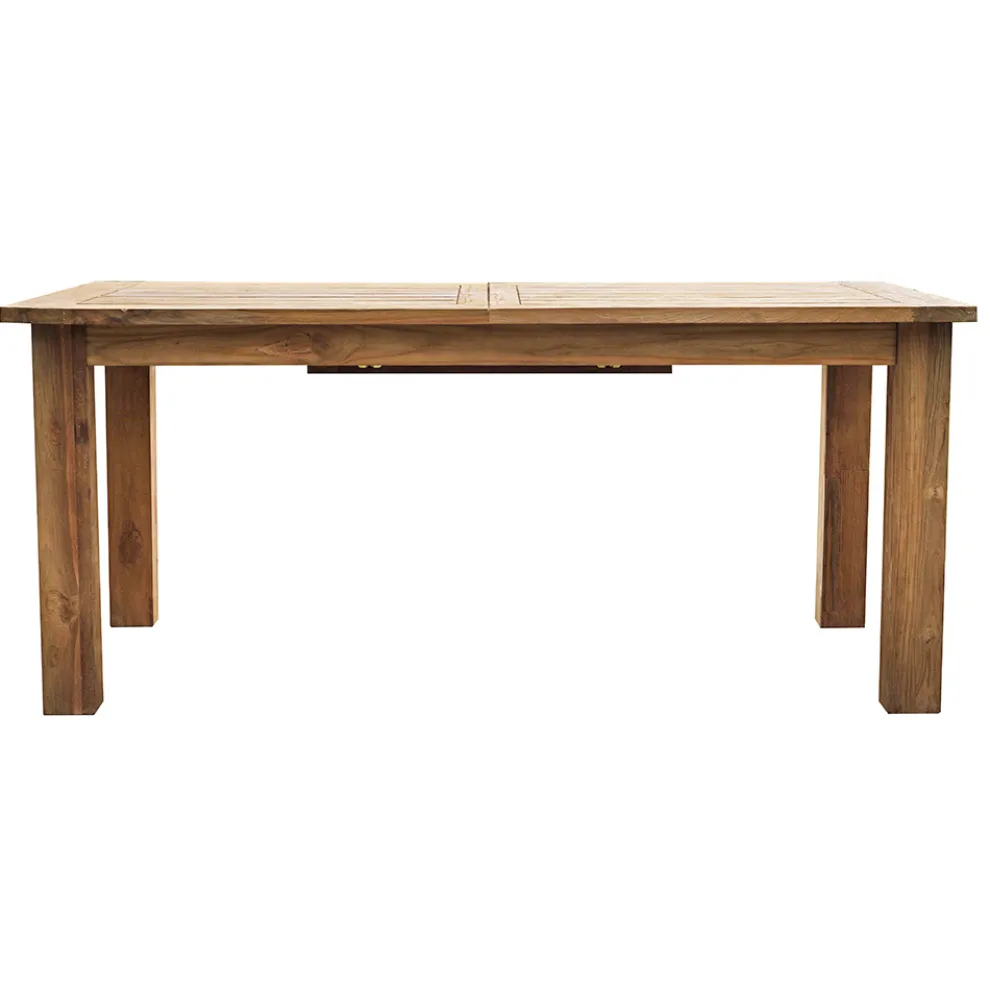 Ausziehbarer Outdoor-Tisch bis 250 cm aus recyceltem Teakholz - Farn