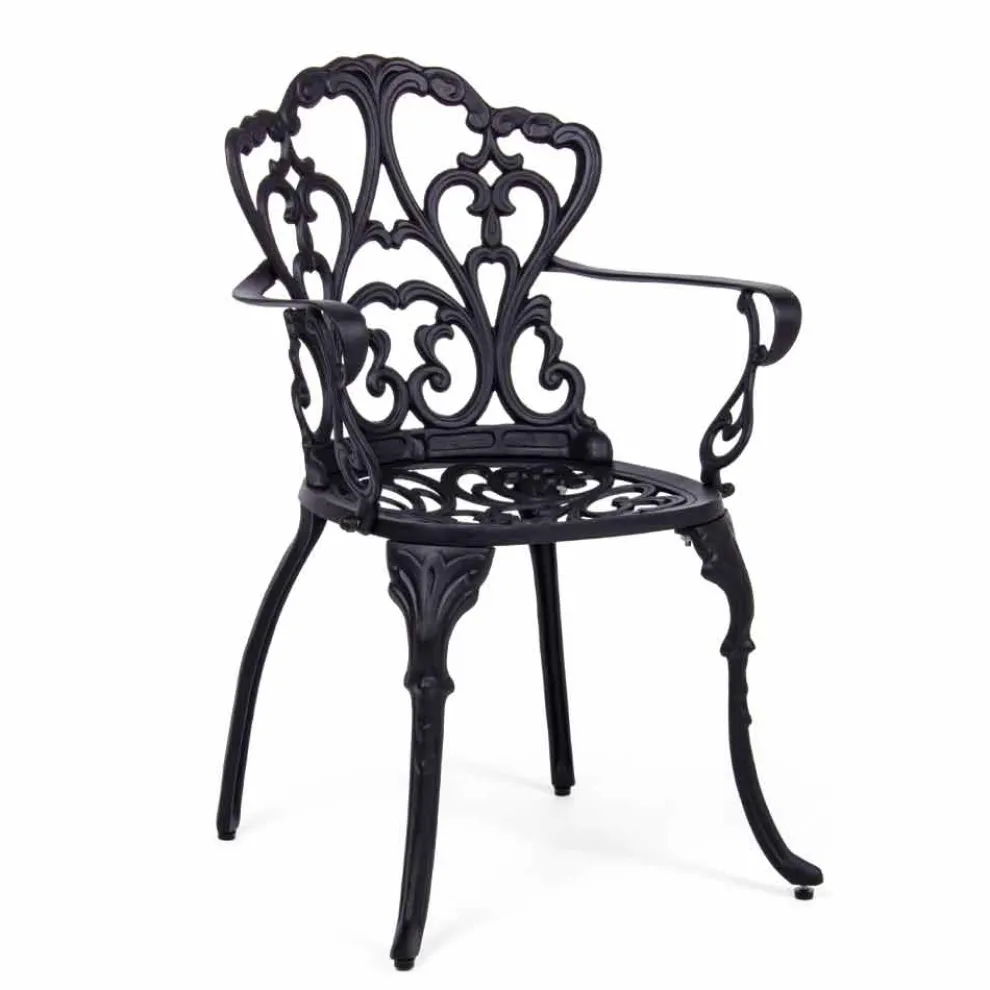 Außenstuhl aus matt lackiertem Aluminium, 2 Stück - Casiro