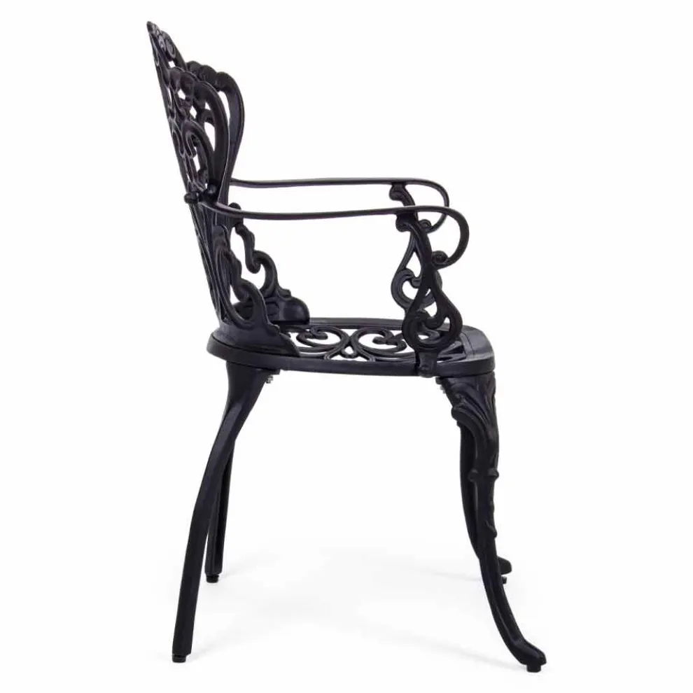 Außenstuhl aus matt lackiertem Aluminium, 2 Stück - Casiro