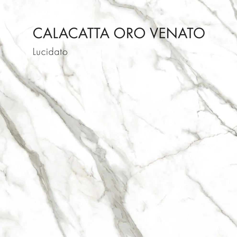 Esstisch aus Feinsteinzeug und Metall Made in Italy - Emilio