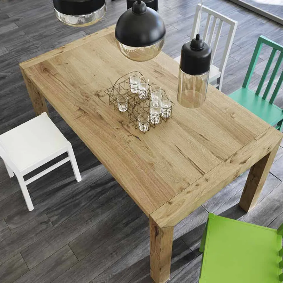 Esstisch aus furniertem Eichenholz ausziehbar bis 240 cm - Ciro