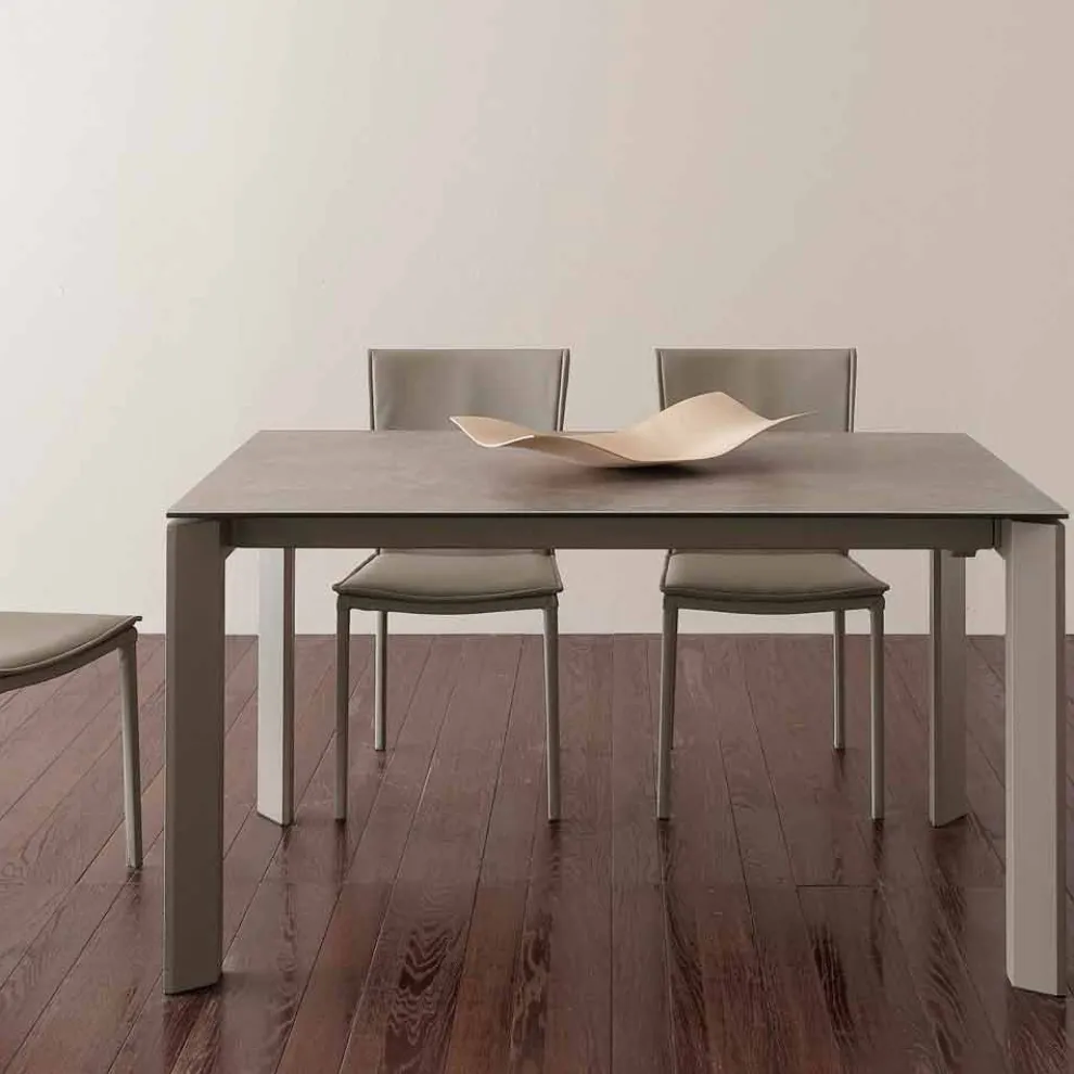 Esstisch aus Glaskeramik verlängerung nach Bucheröffnung bis 240 cm Terni