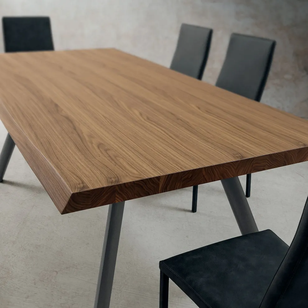 Esstisch aus Holz und Aluminium Made in Italy, Precious - Lingotto