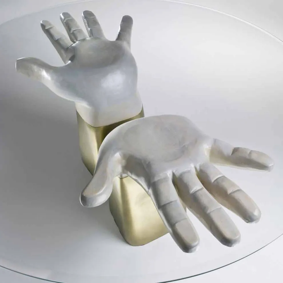 Esstisch aus Holz mit Tischplatte aus Glas, made in Italy, Bartolo