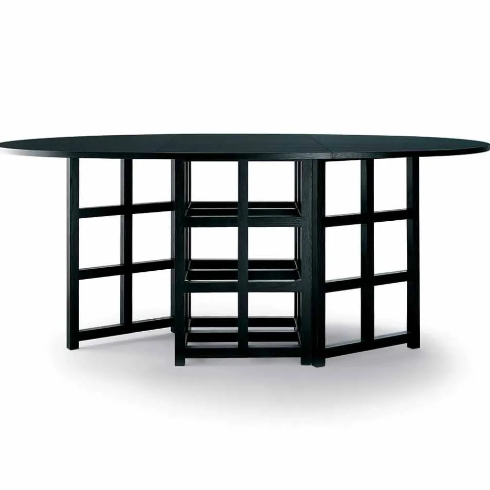 Esstisch aus schwarz lackierter Esche Made in Italy - Sabatino