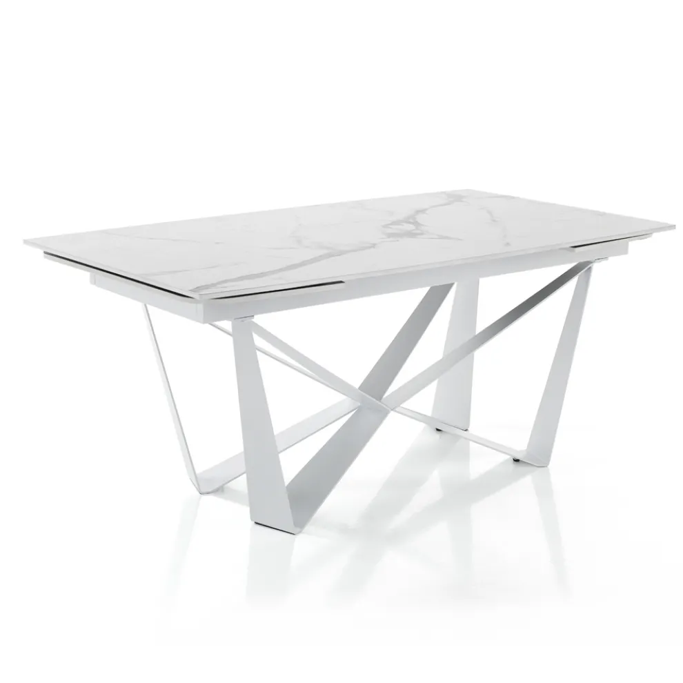 Esstisch ausziehbar bis 240 cm aus Keramik in Marmoroptik - Poseidon