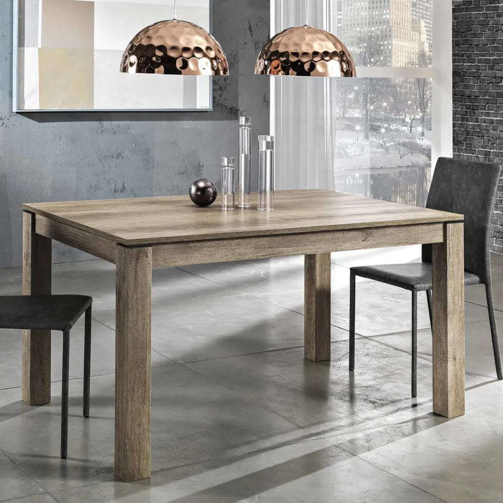 Esstisch ausziehbar auf 200 cm aus Melamin Made in Italy - Denis